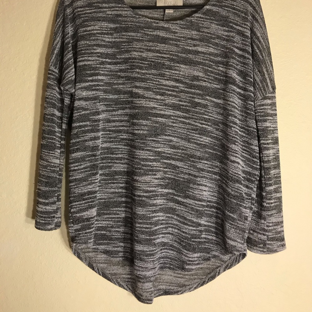 Sheer Dolman Tunic, Olive & Oak, Gray, Small - Picture 4 of 16